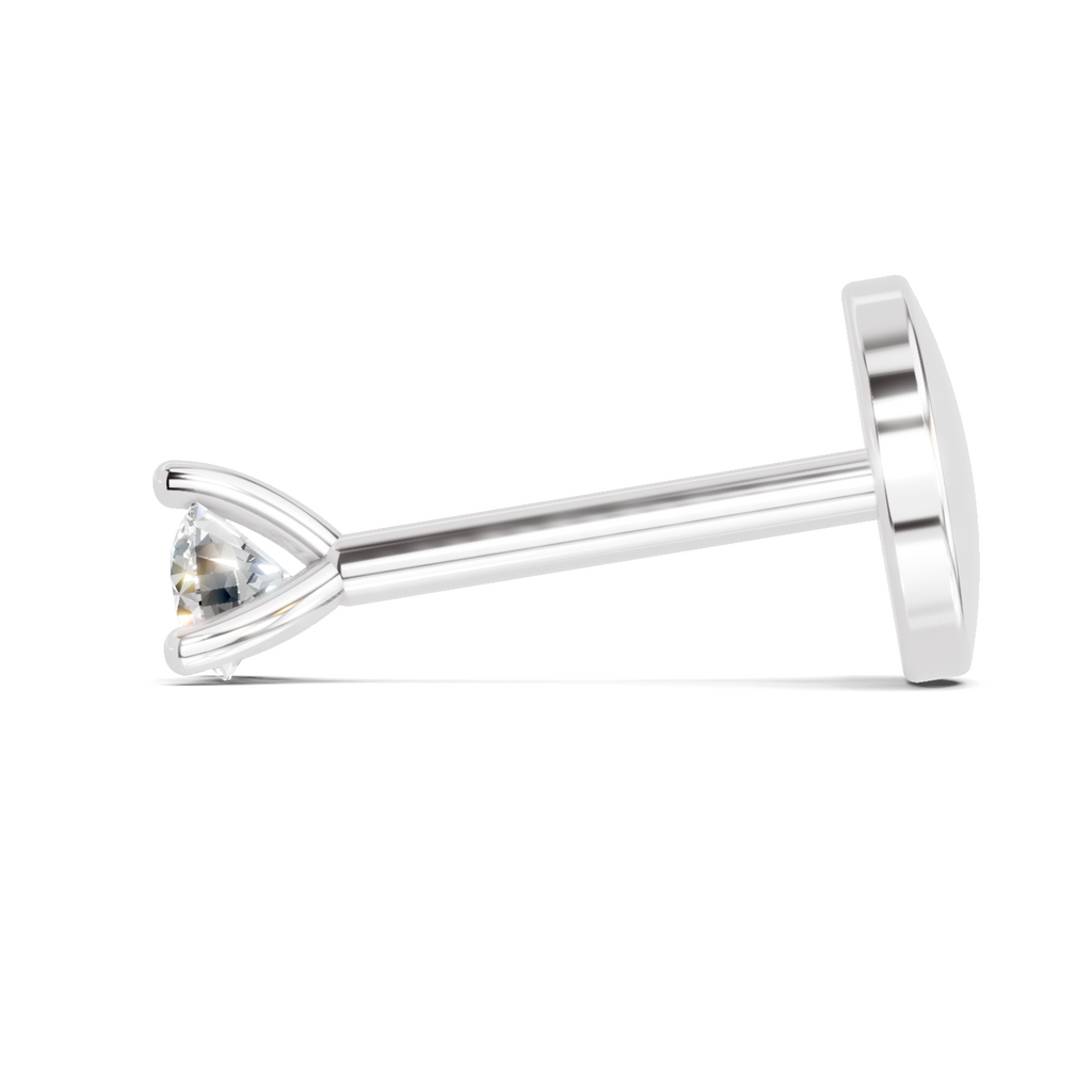 0.2 Carat Diamond Nose Pin 14K - White Gold