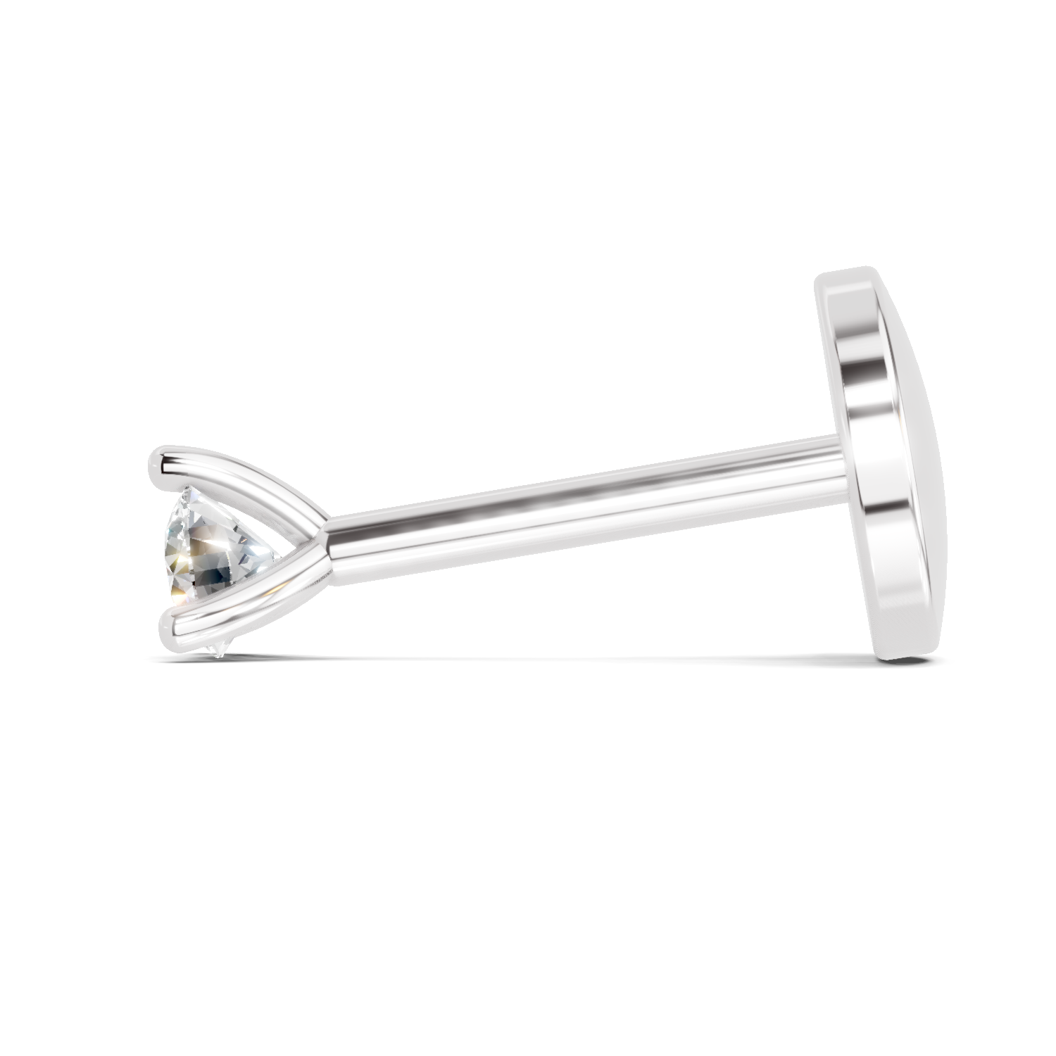 0.2 Carat Diamond Nose Pin 14K - White Gold
