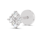 0.04 Carat Solitaire Diamond Seren Nose Pin 14K - White Gold