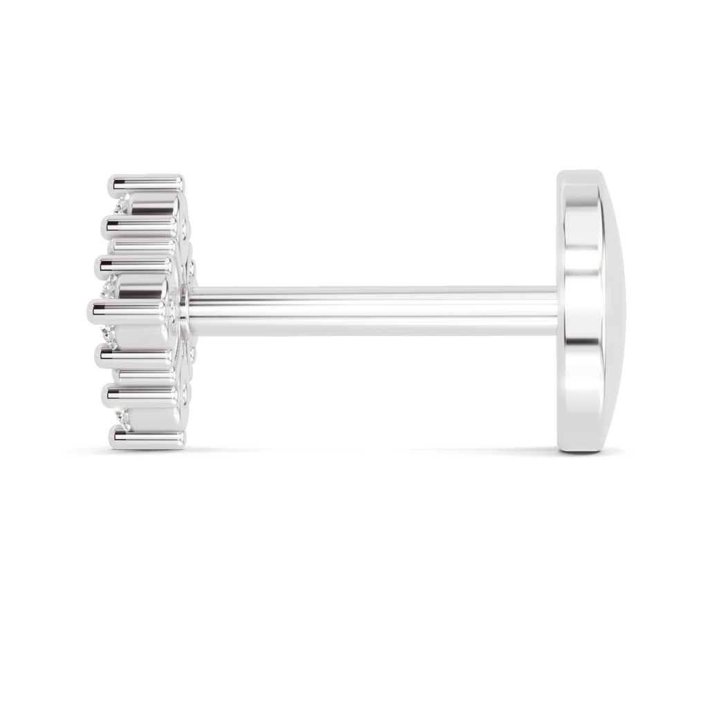 0.04 Carat Solitaire Diamond Seren Nose Pin 14K - White Gold
