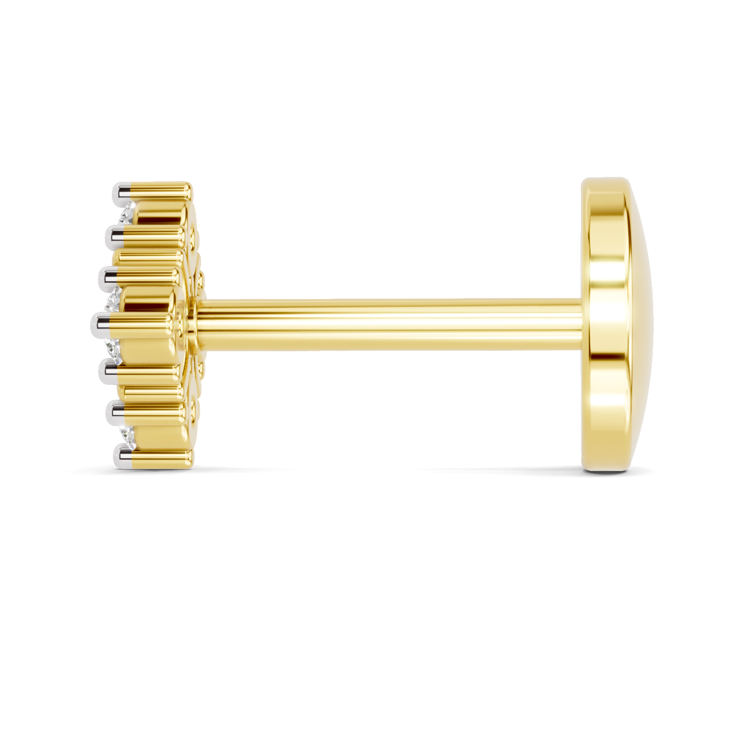 0.04 Carat Solitaire Diamond Seren Nose Pin 14K