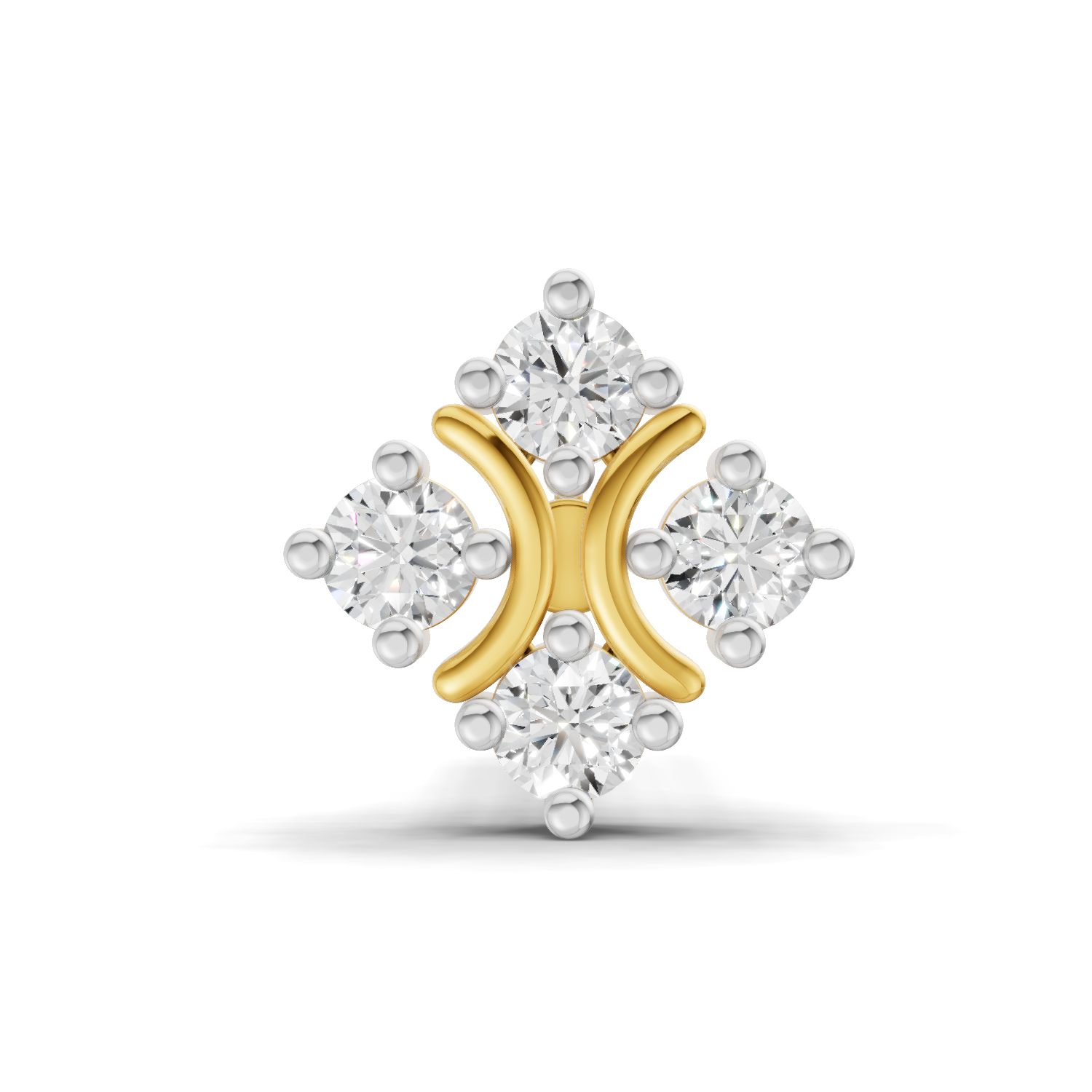 0.04 Carat Solitaire Diamond Seren Nose Pin 14K