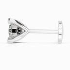 0.35 Carat 4 Prong Solitaire Diamond Nose Pin 14K - White Gold