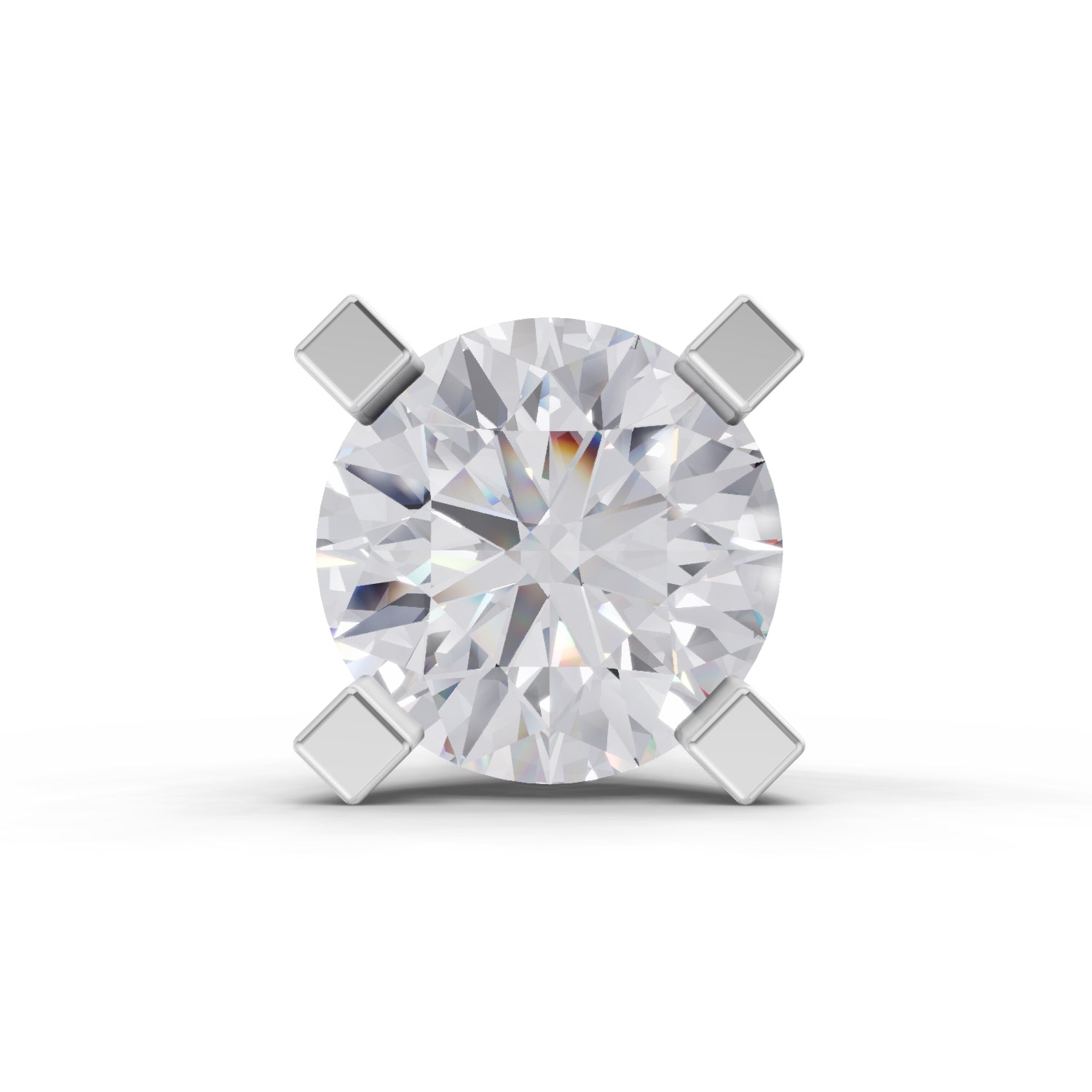 0.35 Carat 4 Prong Solitaire Diamond Nose Pin 14K