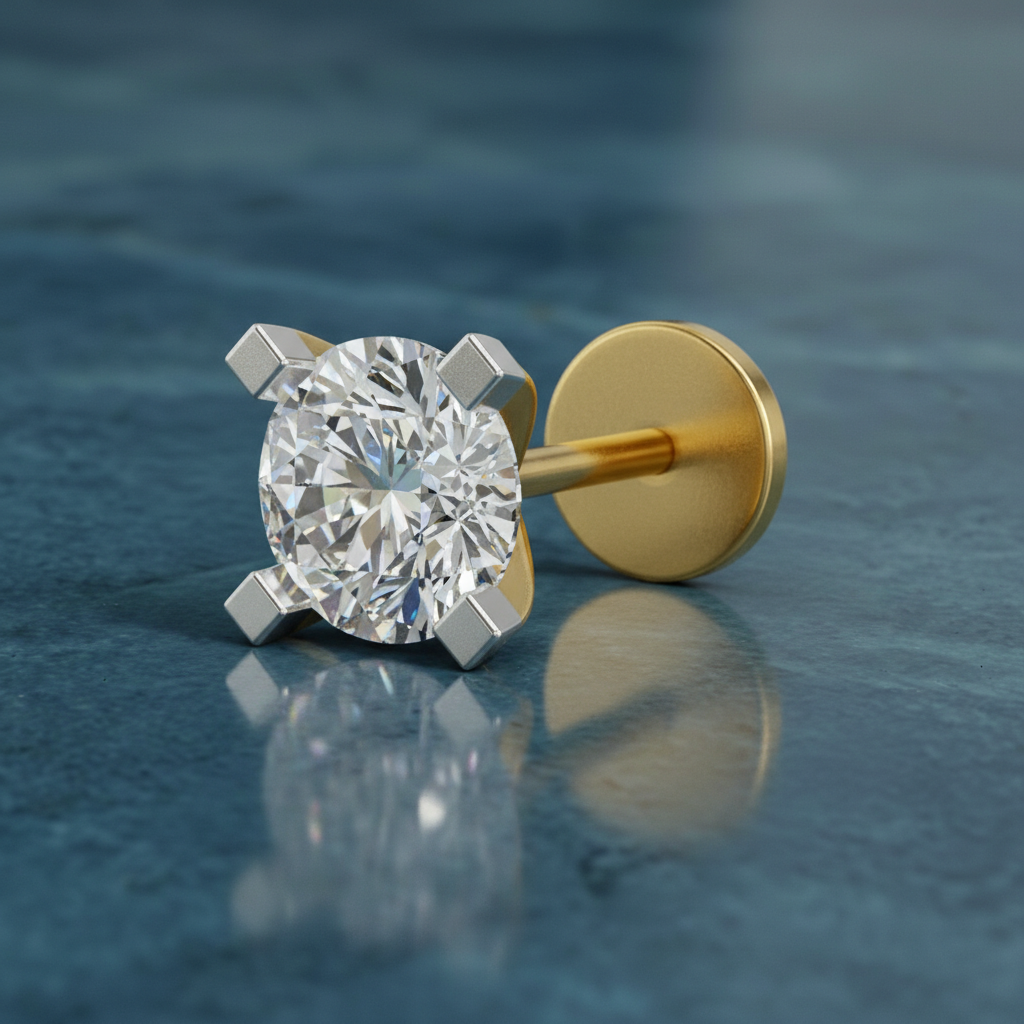 Eternal Solitaire Diamond Nose Pin