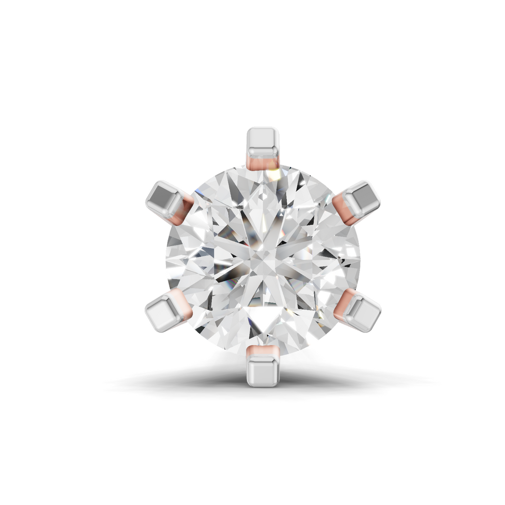0.35 Carat Nose Pin 14K Screw - Rose Gold