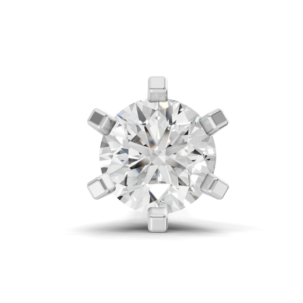 0.35 Carat Nose Pin 14K Screw - White Gold