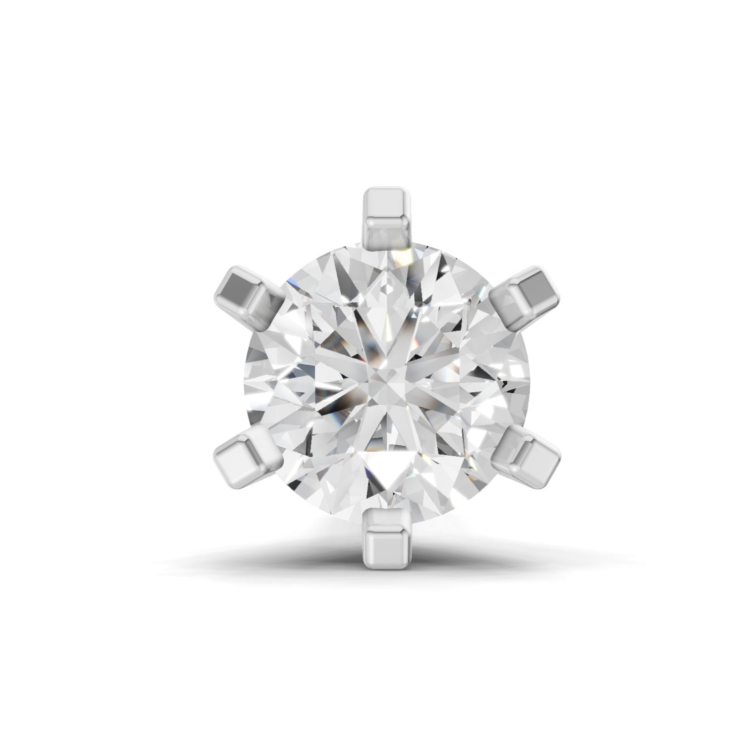 0.35 Carat Nose Pin 14K Screw - White Gold