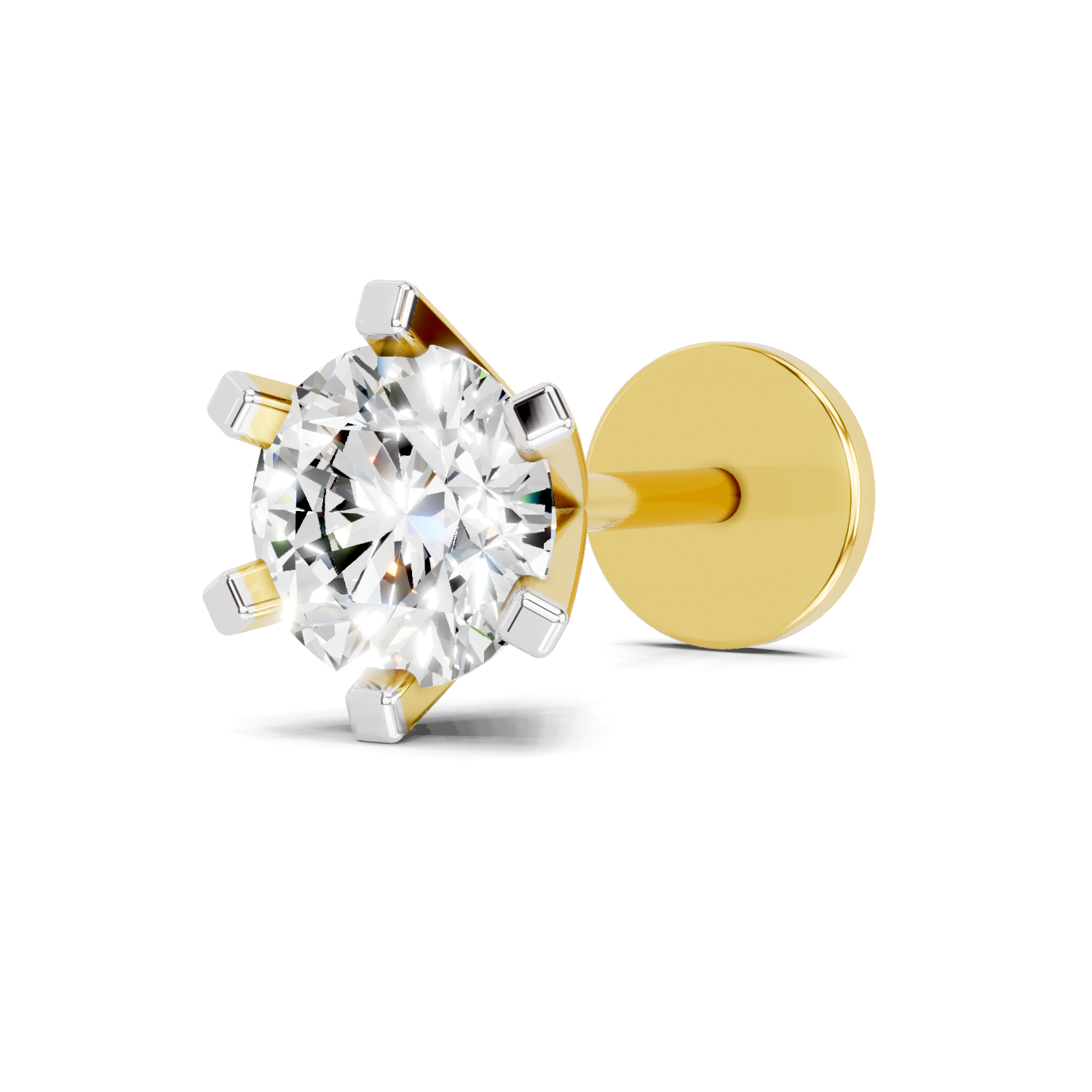 0.35 Carat Nose Pin 14K Screw