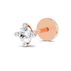 0.1 Carat Eterna Solitaire Diamond Nose Pin 14K - Rose Gold