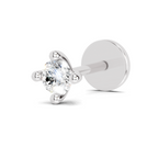 0.1 Carat Eterna Solitaire Diamond Nose Pin 14K - White Gold