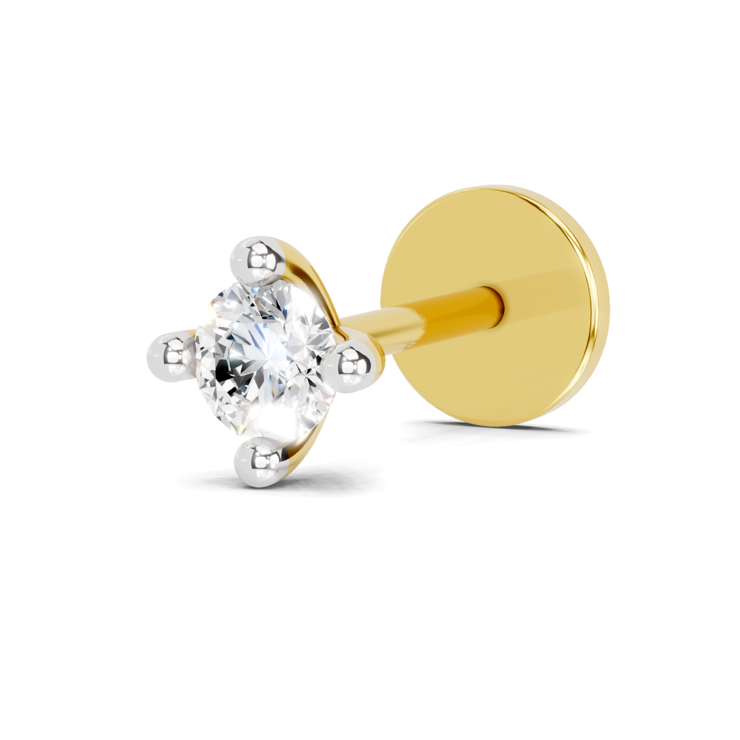 0.1 Carat Eterna Solitaire Diamond Nose Pin 14K