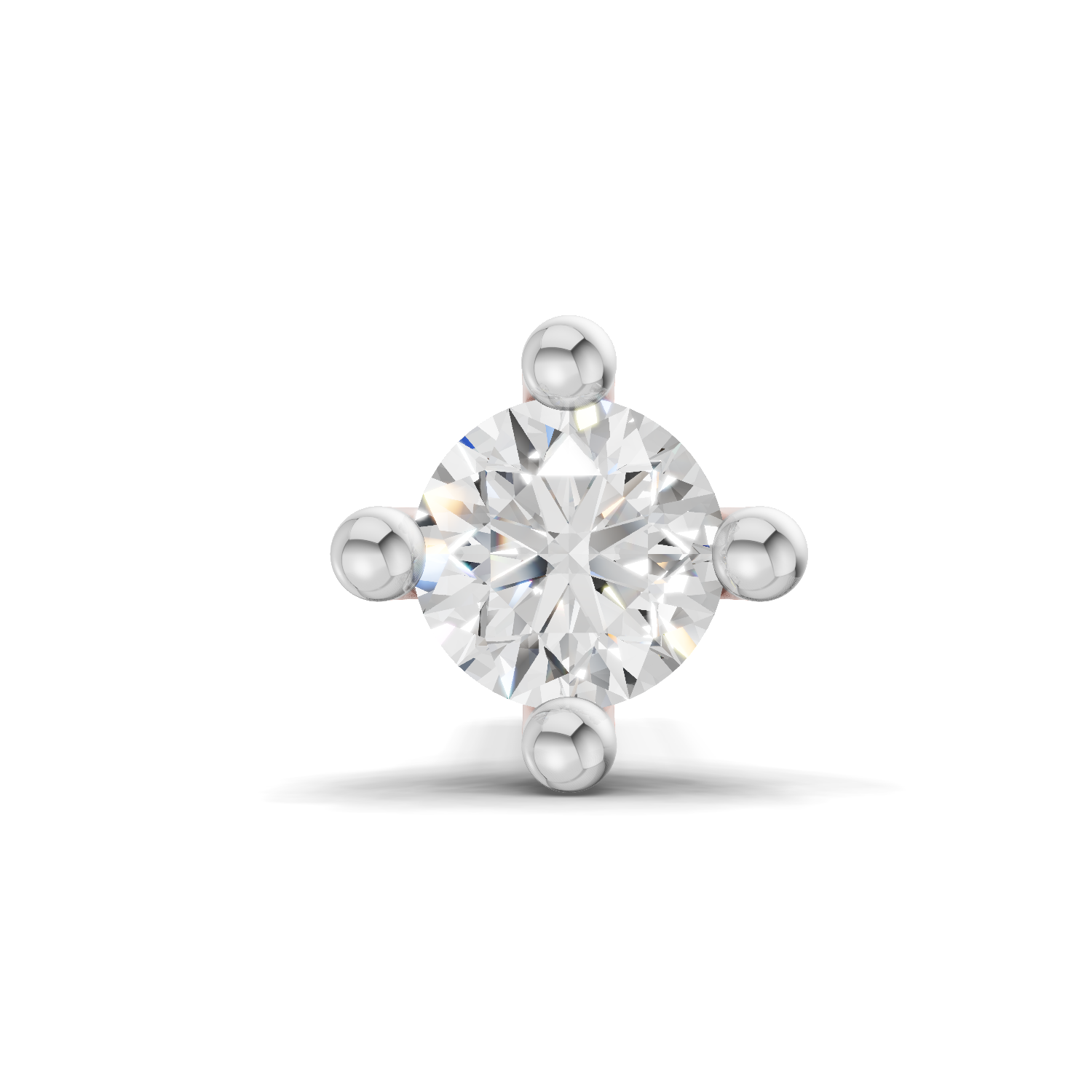 0.1 Carat Eterna Solitaire Diamond Nose Pin 14K