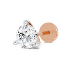 0.50 Ct Solitaire Diamond Nose Pin 14K - Rose Gold