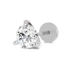 0.50 Ct Solitaire Diamond Nose Pin 14K - White Gold
