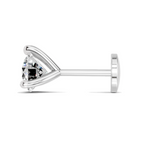 0.50 Ct Solitaire Diamond Nose Pin 14K - White Gold