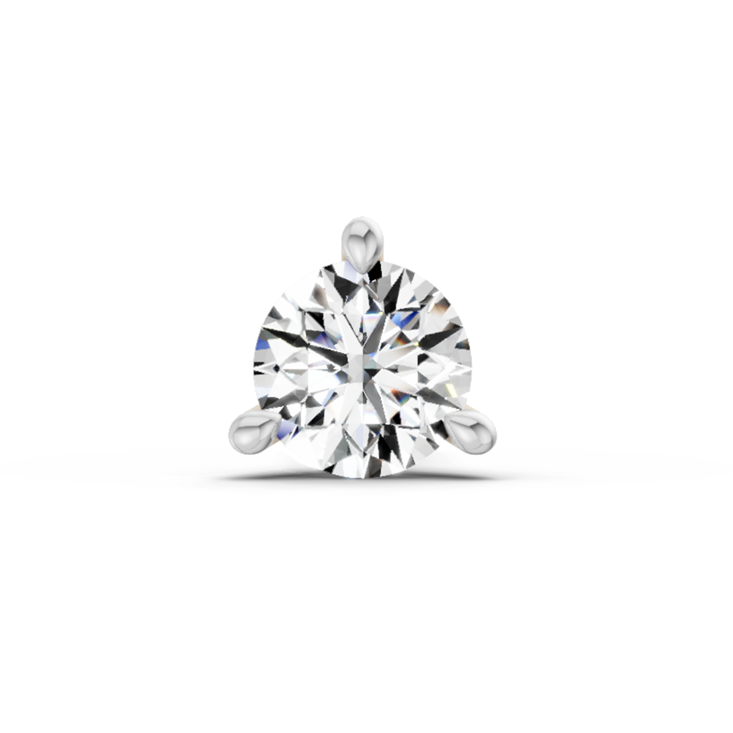 0.50 Ct Solitaire Diamond Nose Pin 14K - White Gold