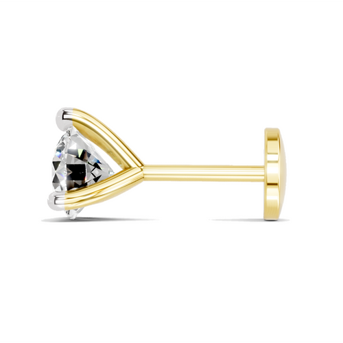 0.50 Ct Solitaire Diamond Nose Pin 14K