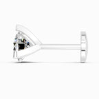 0.5 Carat Solitaire Diamond Nose Pin 14K - White Gold