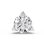 0.5 Carat Solitaire Diamond Nose Pin 14K - White Gold
