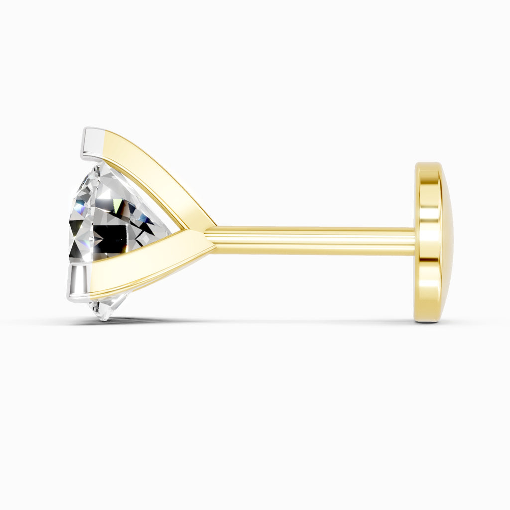 0.5 Carat Solitaire Diamond Nose Pin 14K