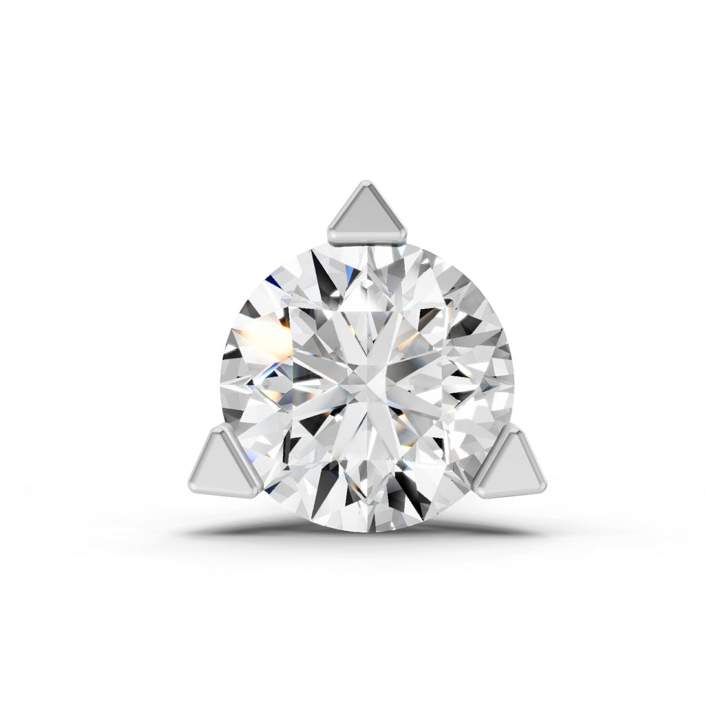 0.5 Carat Solitaire Diamond Nose Pin 14K