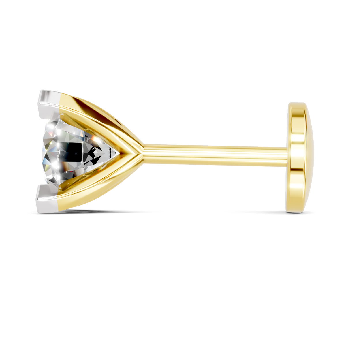 Exquisite Solitaire Diamond Nose Pin
