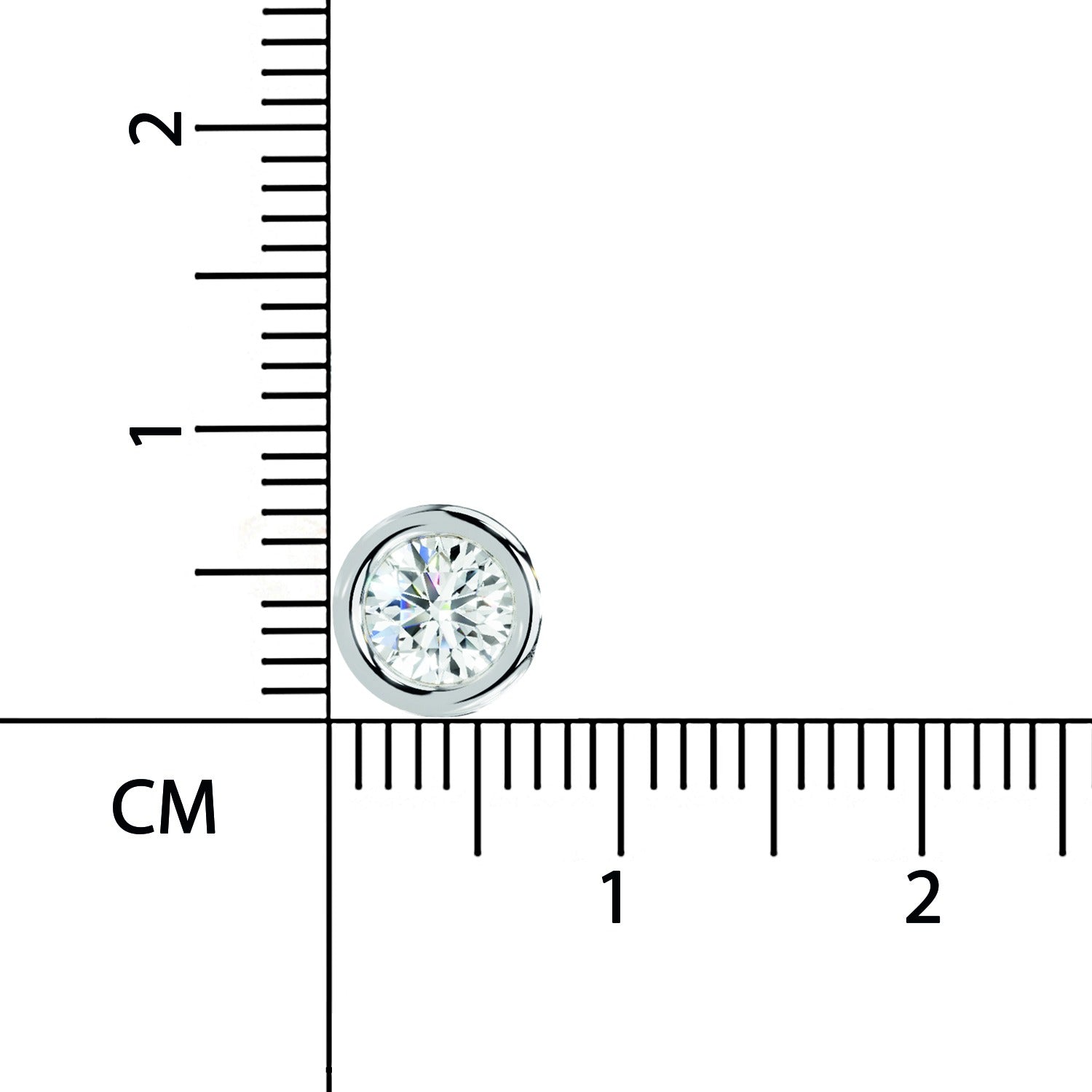 Graceful Bezel Diamond Nose Pin