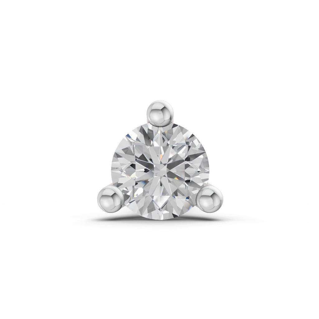 0.09 Carat Solitaire Diamond Nose Pin 14K - Rose Gold