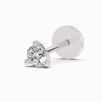 0.09 Carat Solitaire Diamond Nose Pin 14K - White Gold