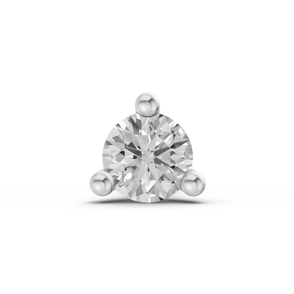 0.09 Carat Solitaire Diamond Nose Pin 14K