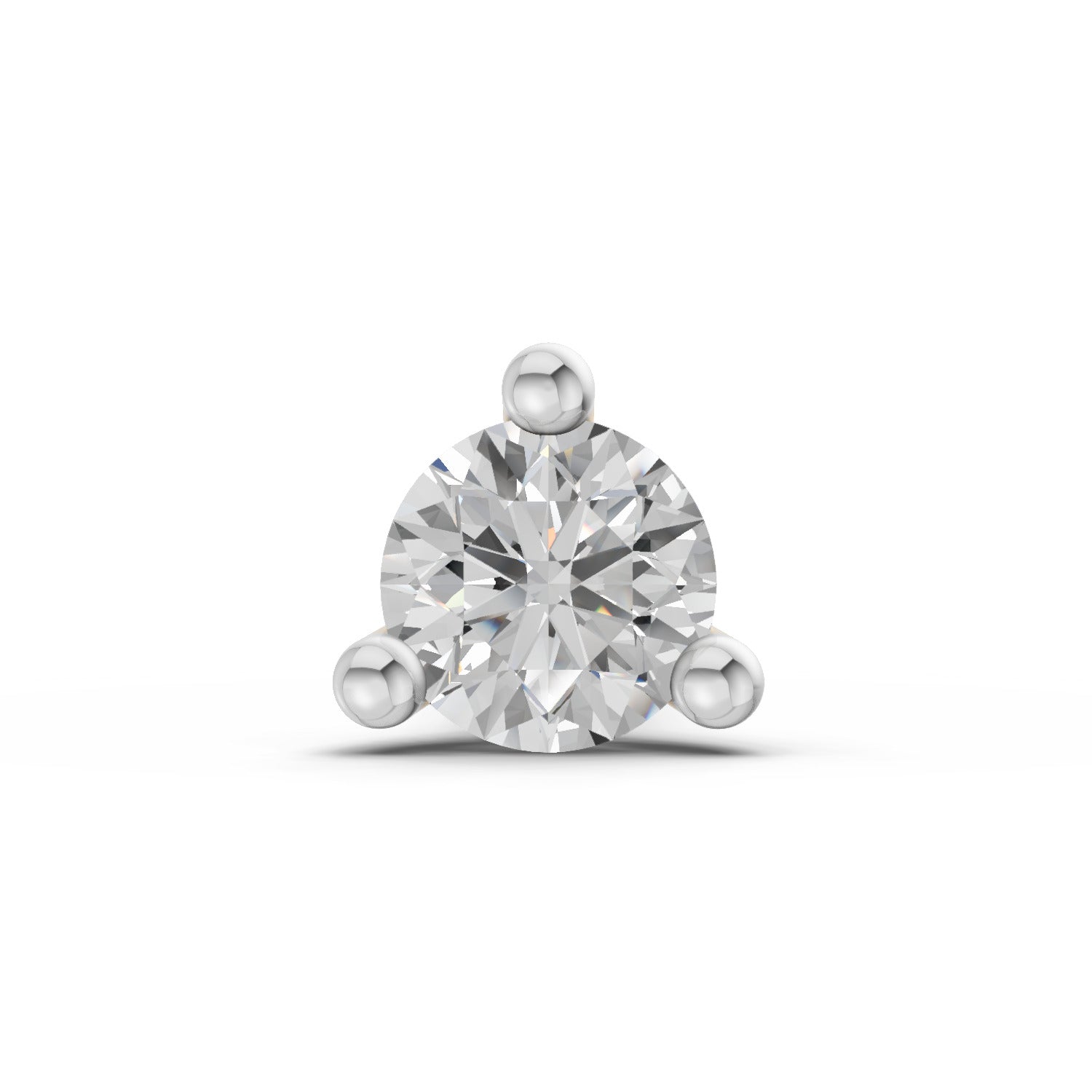 0.09 Carat Solitaire Diamond Nose Pin 14K