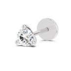 0.15 Carat Celeste Stud Diamond Nose Pin 14K Screw - White Gold
