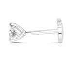 0.15 Carat Celeste Stud Diamond Nose Pin 14K Screw - White Gold