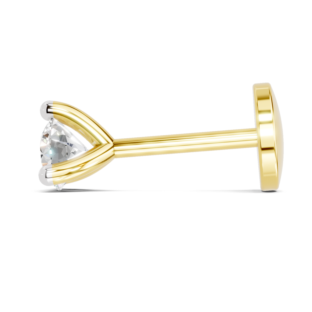0.15 Carat Celeste Stud Diamond Nose Pin 14K Screw