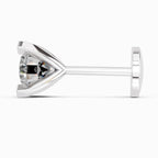 0.10 Carat Solitaire Diamond Nose Pin 14K - White Gold