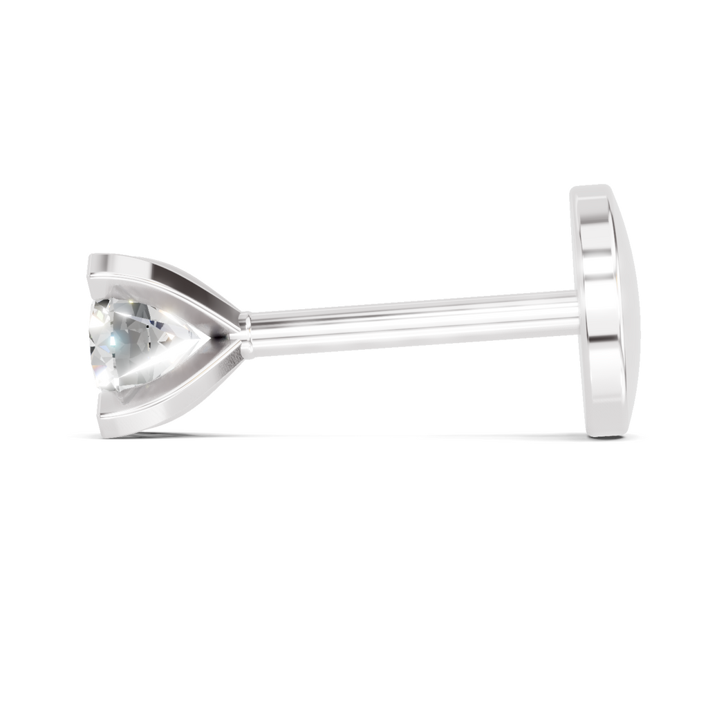 0.15 Carat Eterna Shine Diamond Nose Pin 14K Screw - White Gold