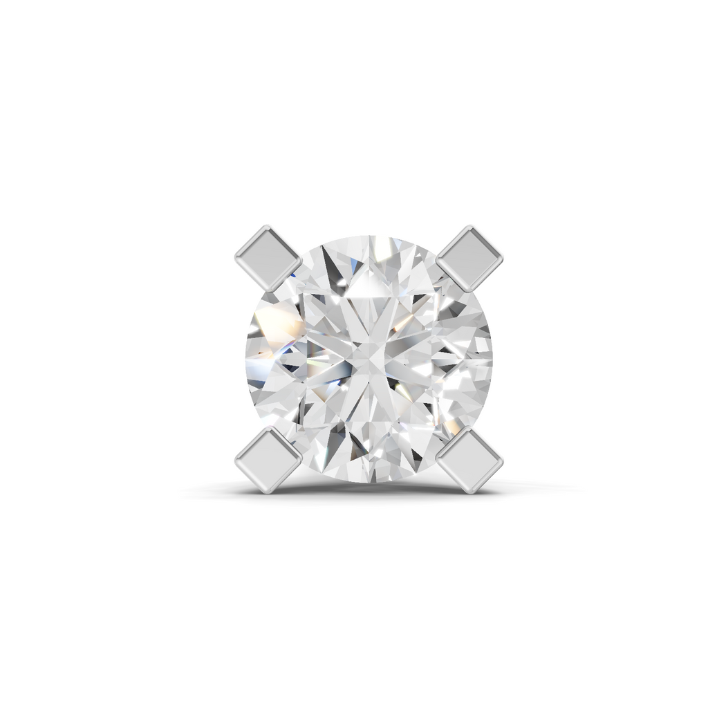 0.15 Carat Eterna Shine Diamond Nose Pin 14K Screw - White Gold
