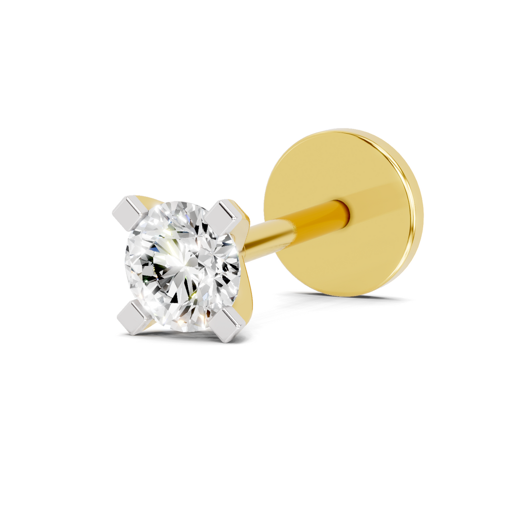 0.15 Carat Eterna Shine Diamond Nose Pin 14K Screw