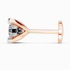 0.21 Carat 4 Prong Solitaire Diamond Nose Pin 14K - Rose Gold