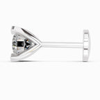 0.21 Carat 4 Prong Solitaire Diamond Nose Pin 14K - White Gold