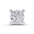 0.21 Carat 4 Prong Solitaire Diamond Nose Pin 14K - White Gold