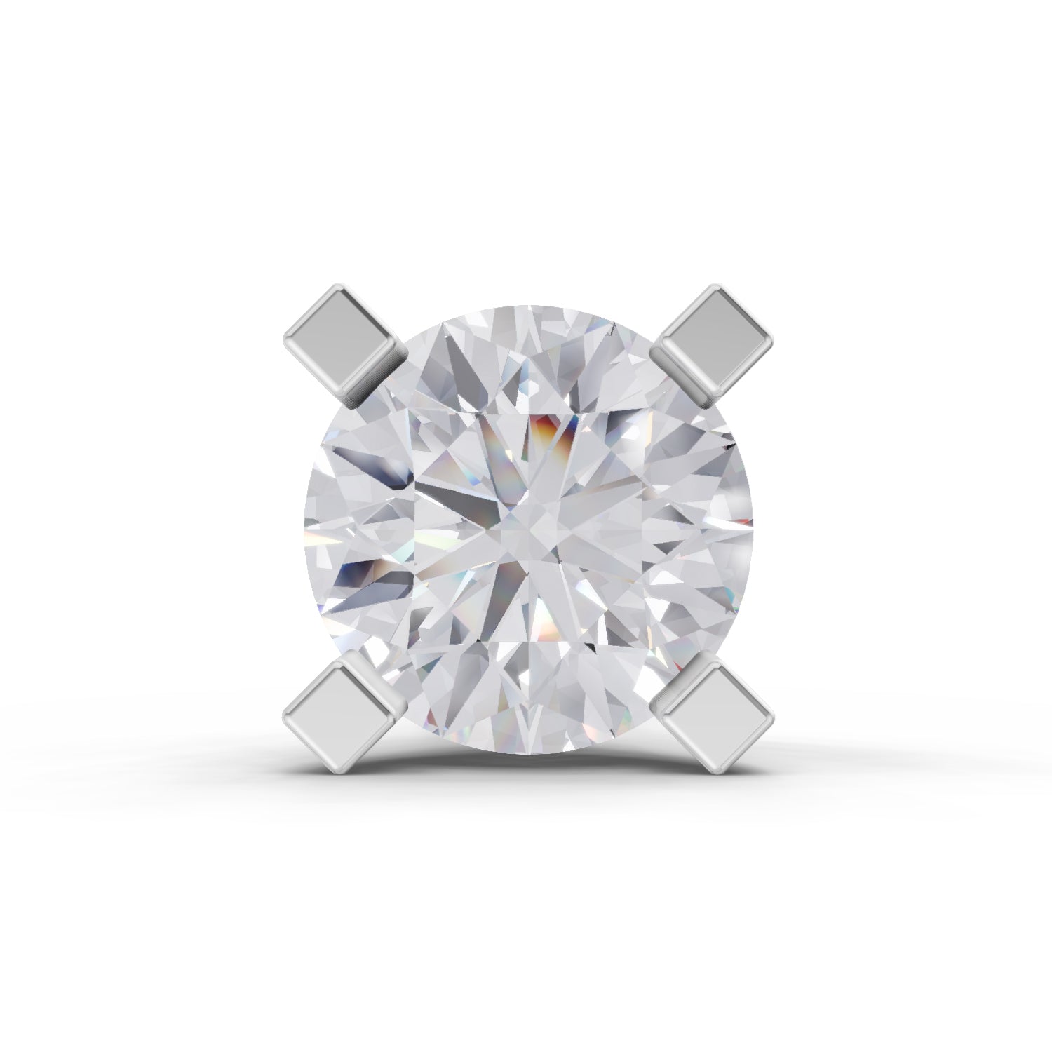 0.21 Carat 4 Prong Solitaire Diamond Nose Pin 14K