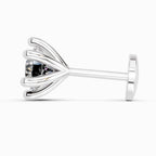 0.10 Carat 6 Prong Solitaire Diamond Nose Pin 14K - White Gold