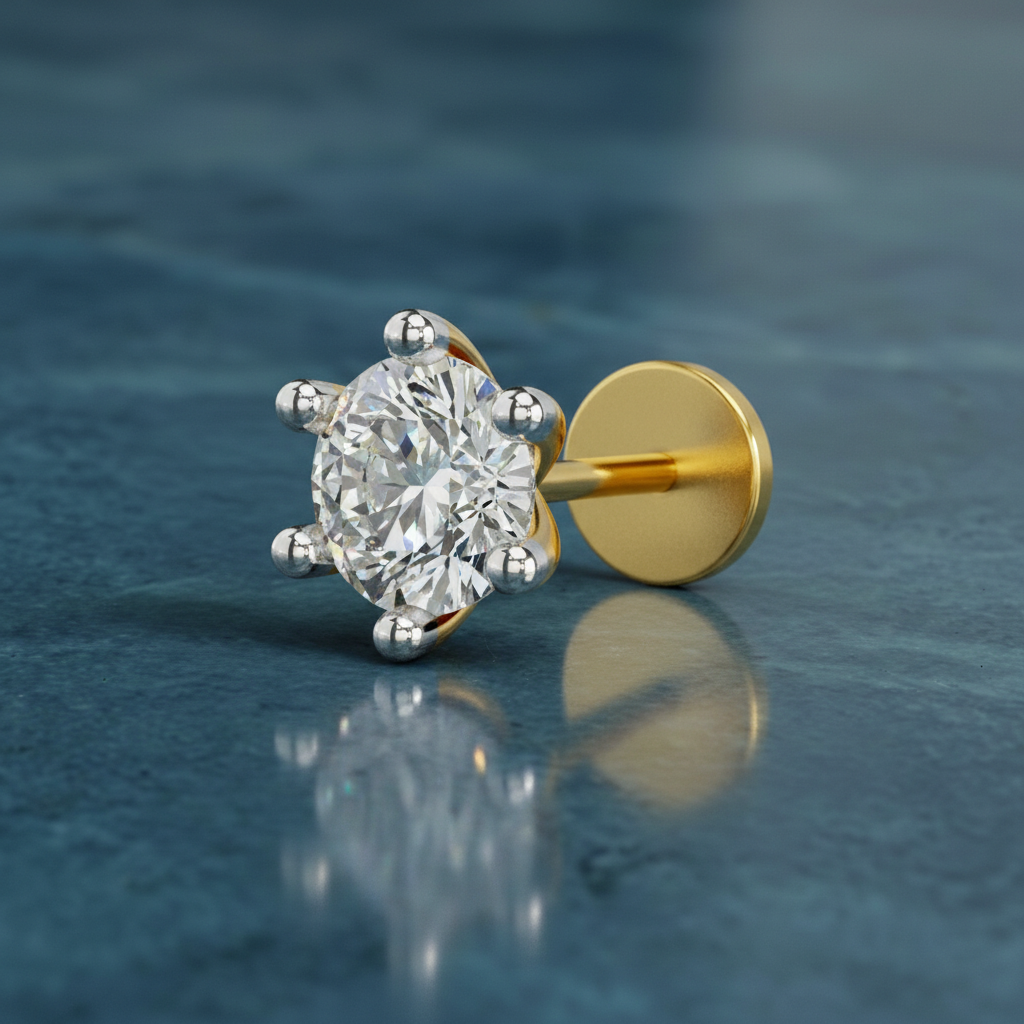 Sublime Solitaire Diamond Nose Pin