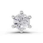 0.15 Carat Solitaire Diamond Nose Pin 14K - White Gold