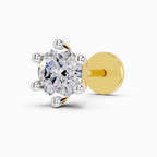 0.15 Carat Solitaire Diamond Nose Pin 14K