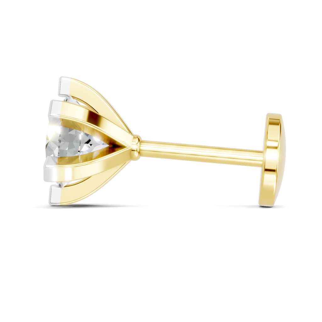 0.21 Carat Luxurious Diamond Nose Pin 14K Screw