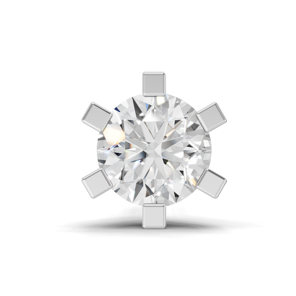 0.21 Carat Luxurious Diamond Nose Pin 14K Screw