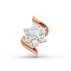 0.07 Ct Swirl Nose Pin 14K - Rose Gold